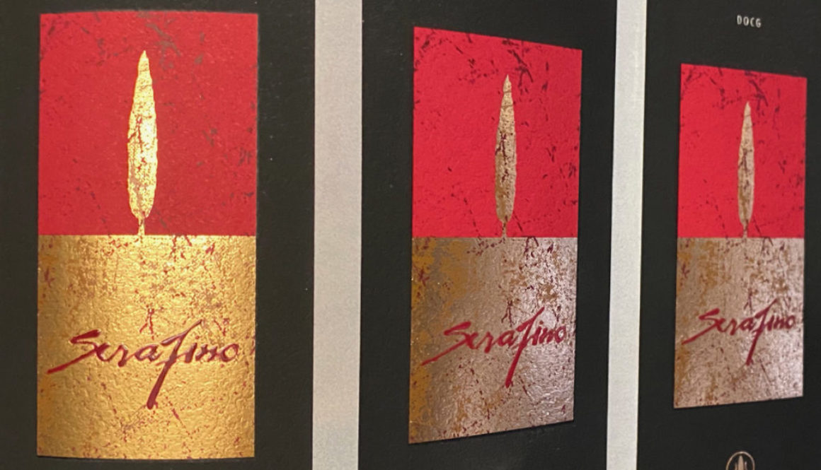 Etichette per vino, stampa in serigrafia più effetti di rilievo e lamine oro