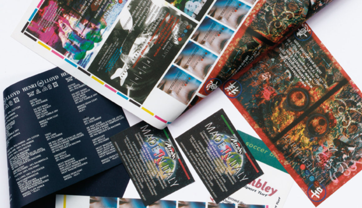 Etichette per giubbotti, piumoni, materassi