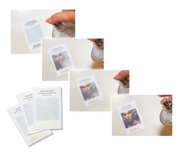 Blotter Spruzza e Vedi Etinastro con grafica nascosta che appare al primo spruzzo